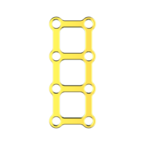 PLAQUE EN TITANE DE SUPPORT TRIPLE CARRÉ DE 14.5 2*8 TROUS