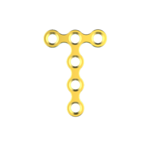 PLAQUE TITANE EN T EP 1mm 6 TROUS